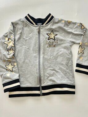 Girls Youth Medium Universal Studios Zip Up Bomber Jacket